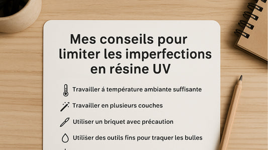Mes conseils pour une résine UV avec un minimum d’imperfections