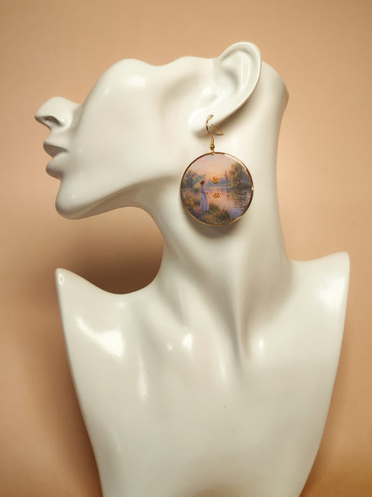 Boucles d’oreilles Monet – Crépuscule sur les Nymphéas