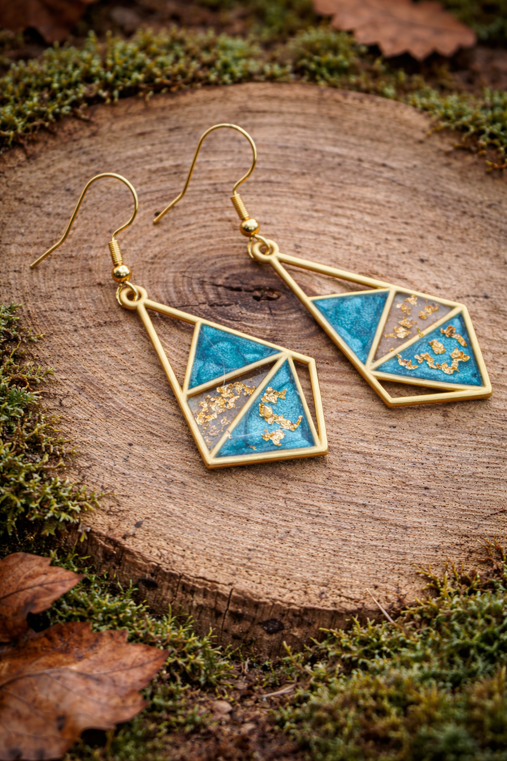 Boucles d’oreilles – Lagune dorée