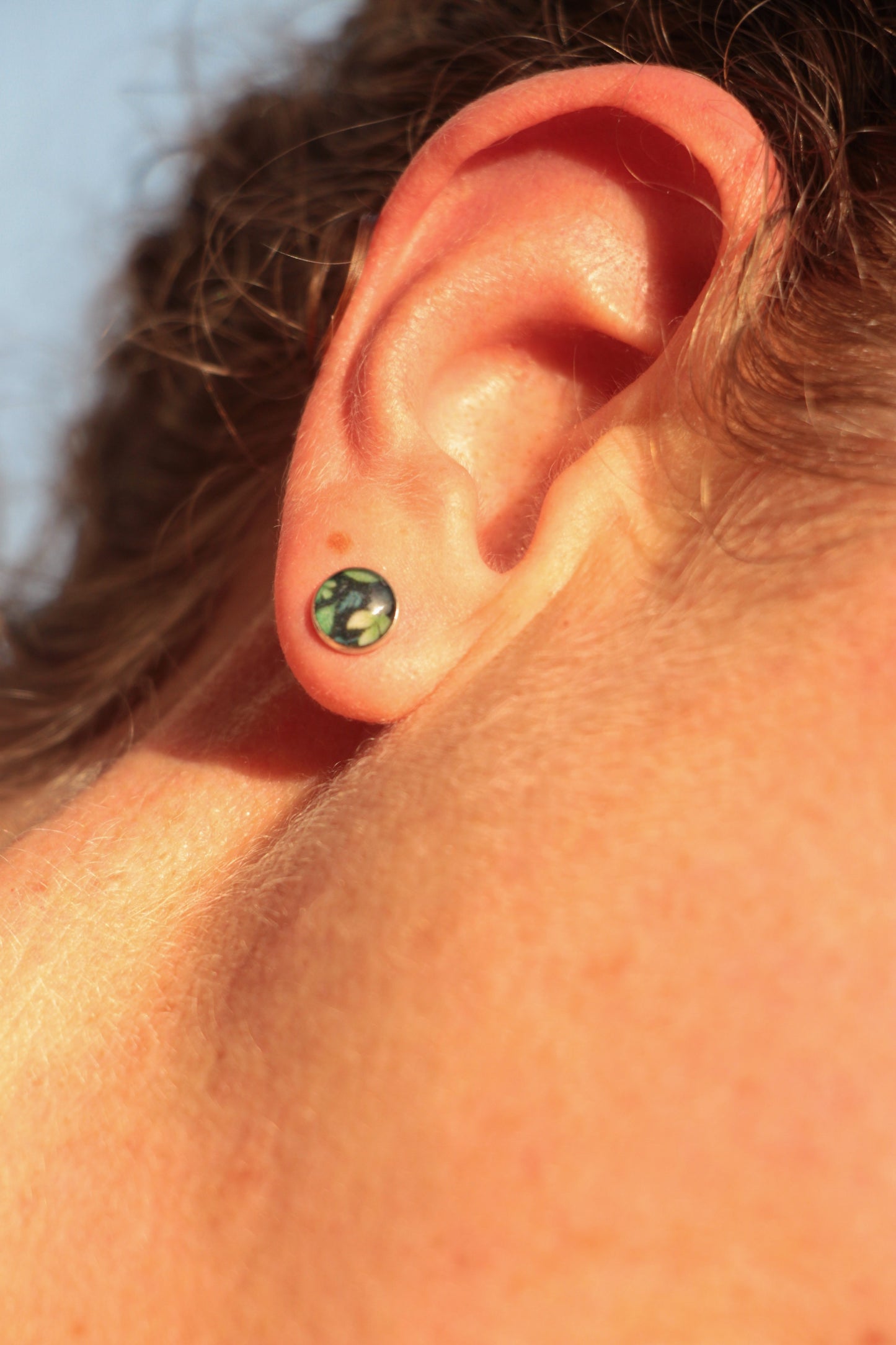 Clous cabochon de 6 mm – Plumes de soie
