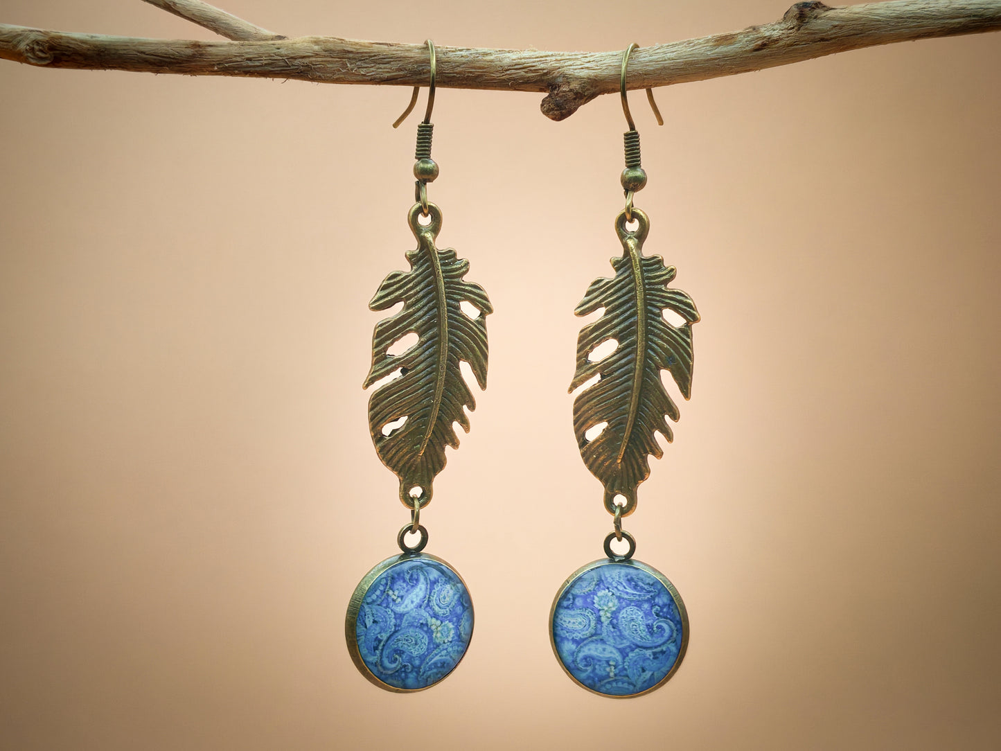 Boucles d’oreilles – Plumes orientales