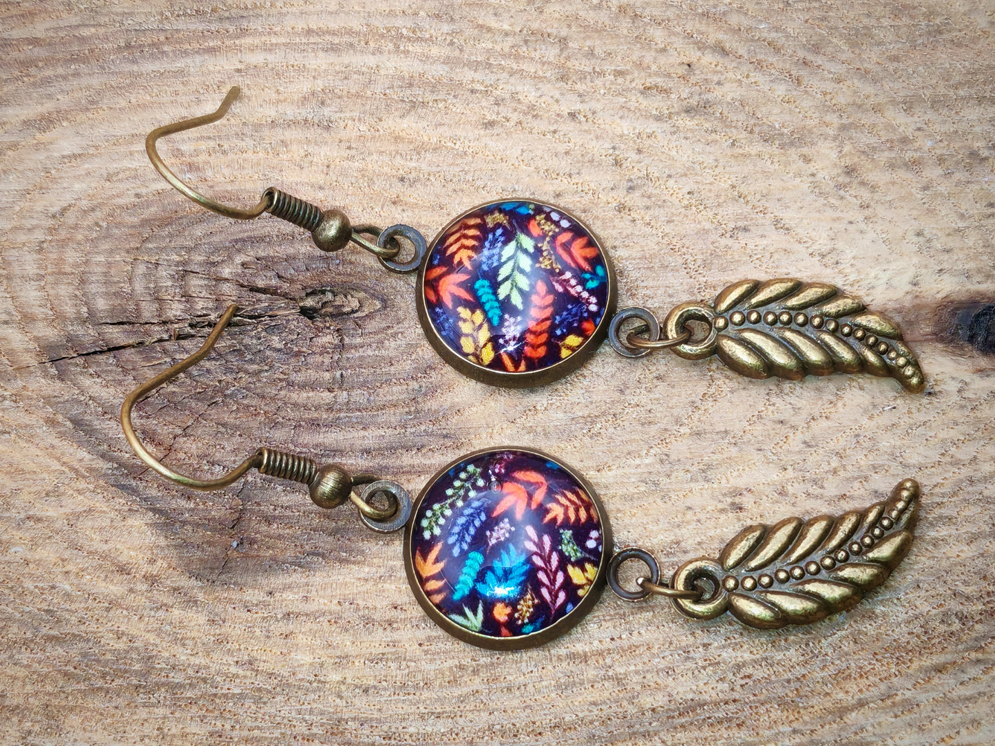 Boucles d’oreilles – Clairière flamboyante