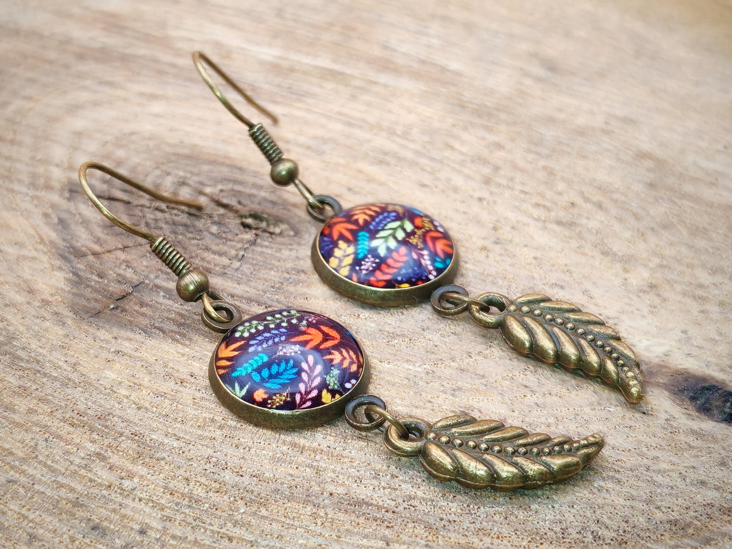 Boucles d’oreilles – Clairière flamboyante