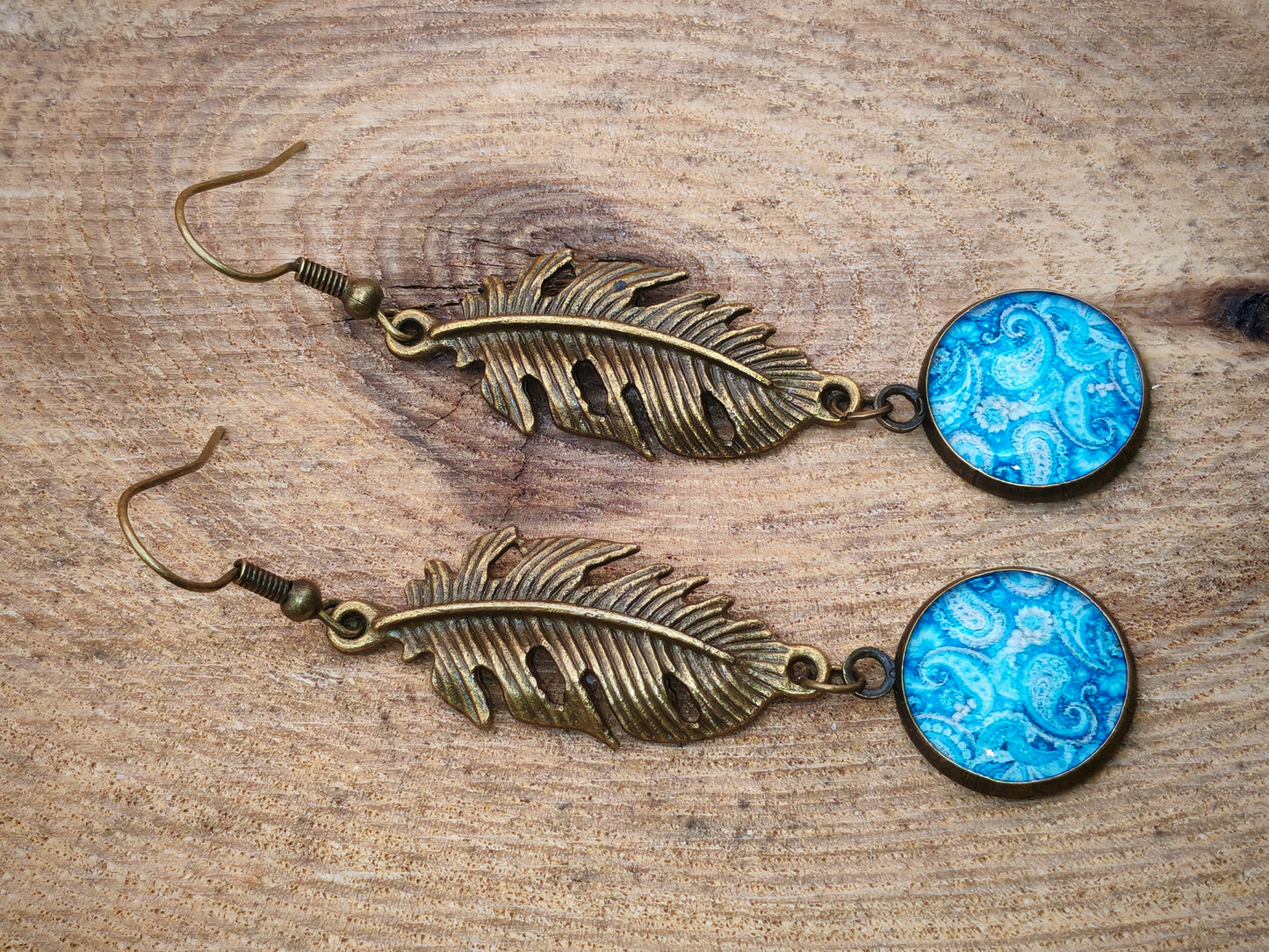 Boucles d’oreilles – Plumes orientales