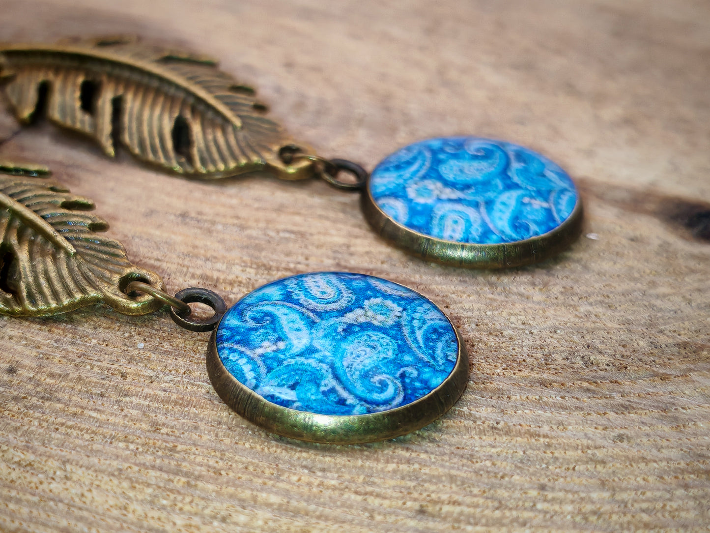 Boucles d’oreilles – Plumes orientales