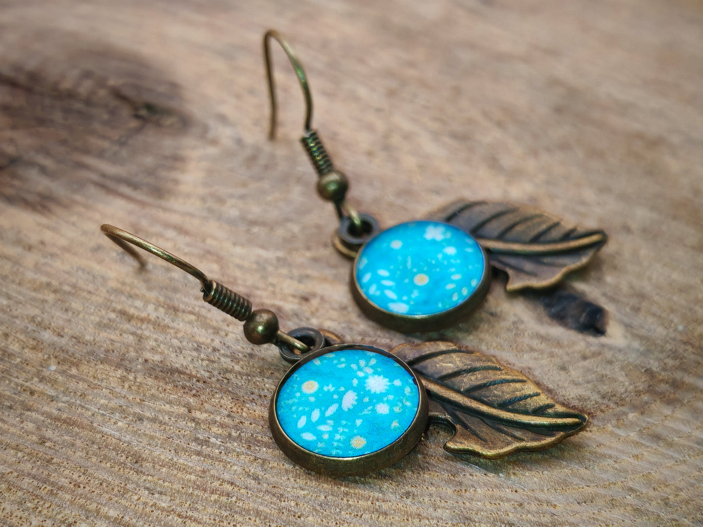 Boucles d’oreilles – Bleu des prés