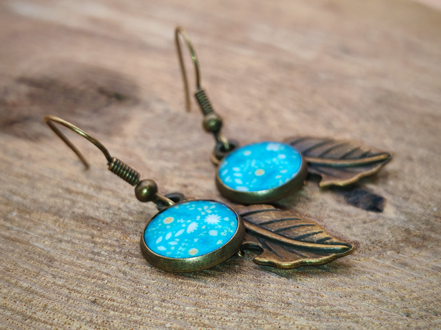 Boucles d’oreilles – Bleu des prés