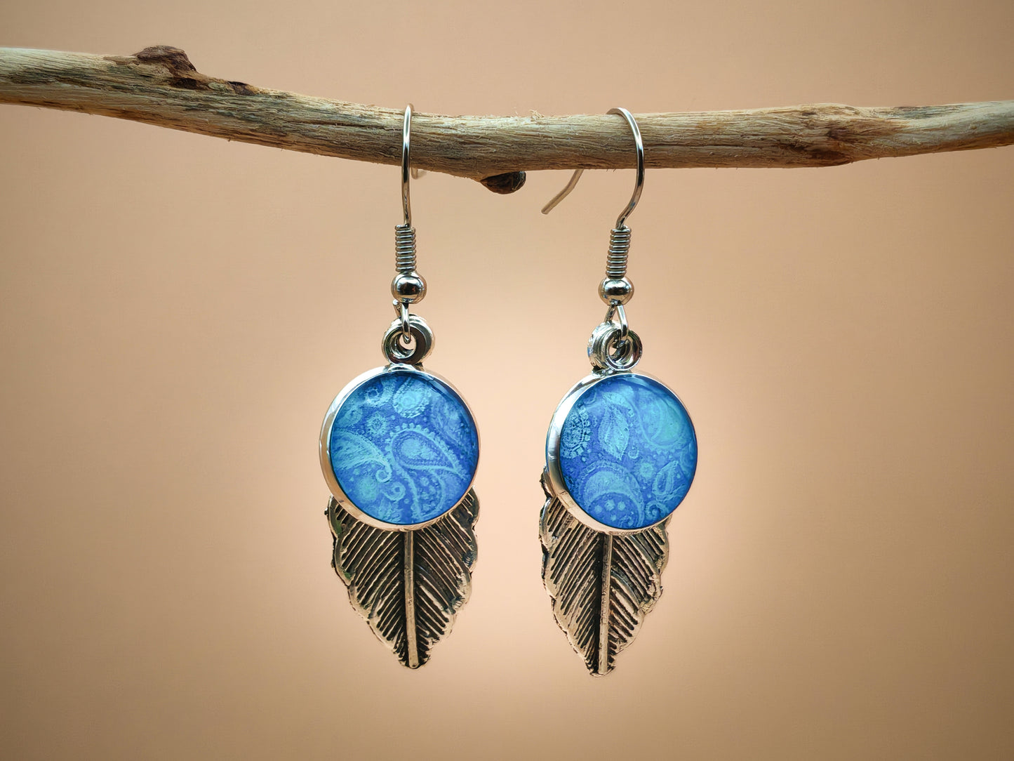 Boucles d’oreilles – Brume indigo