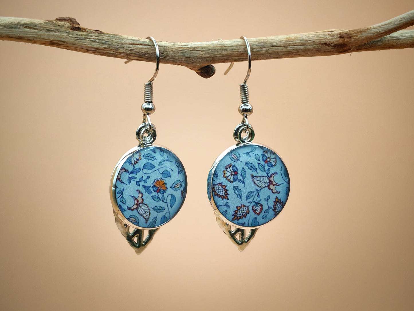 Boucles d’oreilles – Porcelaine fleurie