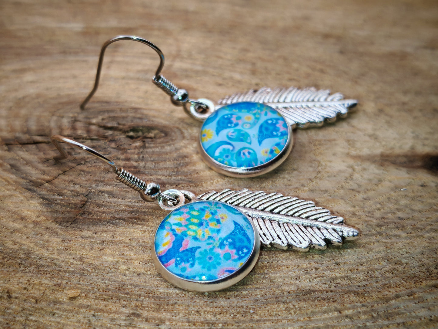 Boucles d’oreilles – Bleu tendre