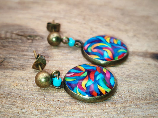 Boucles d’oreilles – Tourbillon chromatique