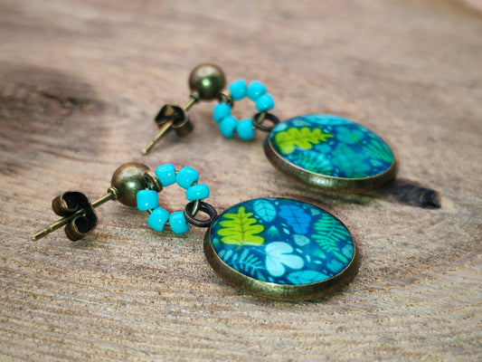Boucles d’oreilles – Clairière turquoise