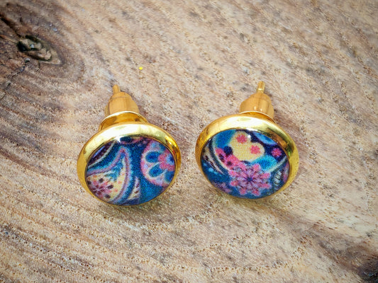 Clous cabochon de 8 mm - Petits trésors d’Orient en fleurs et arabesques