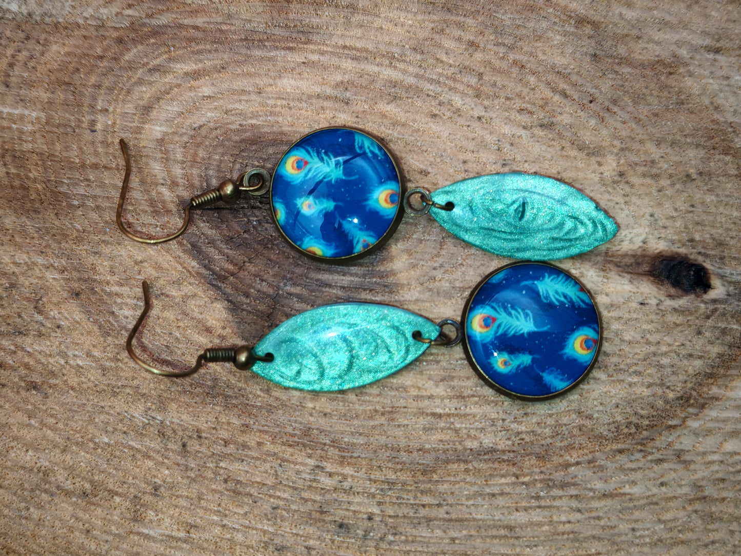Boucles d’oreilles – Regard de paon
