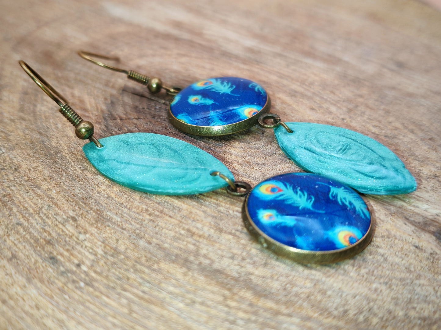 Boucles d’oreilles – Regard de paon