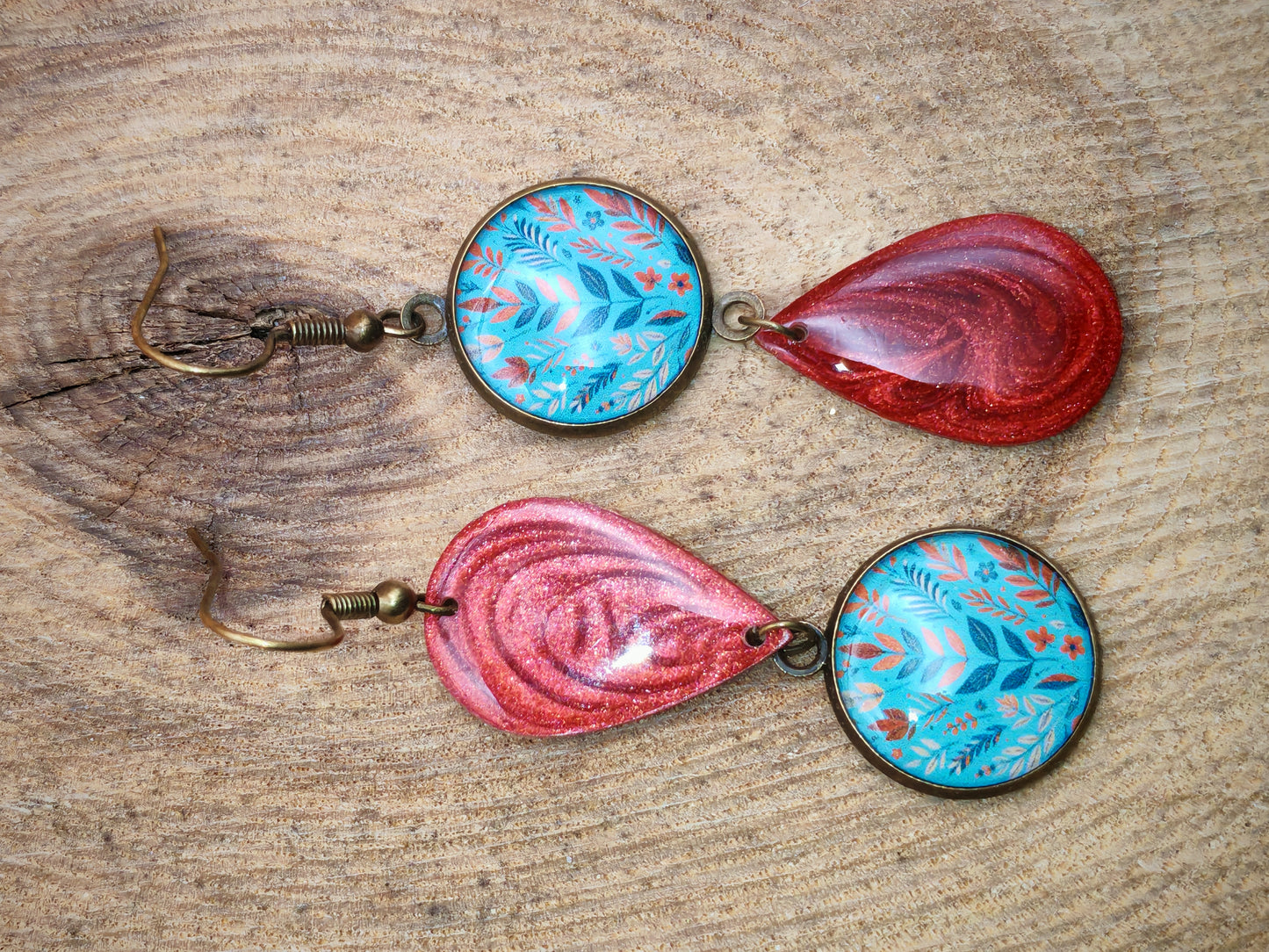 Boucles d’oreilles – Flammes végétales