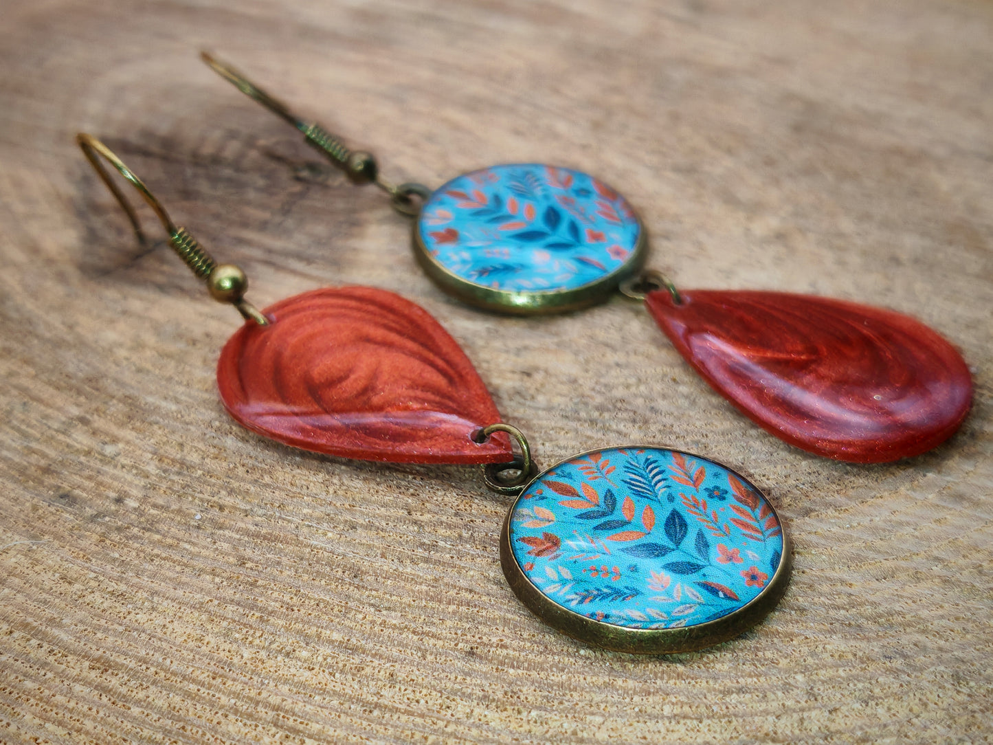 Boucles d’oreilles – Flammes végétales