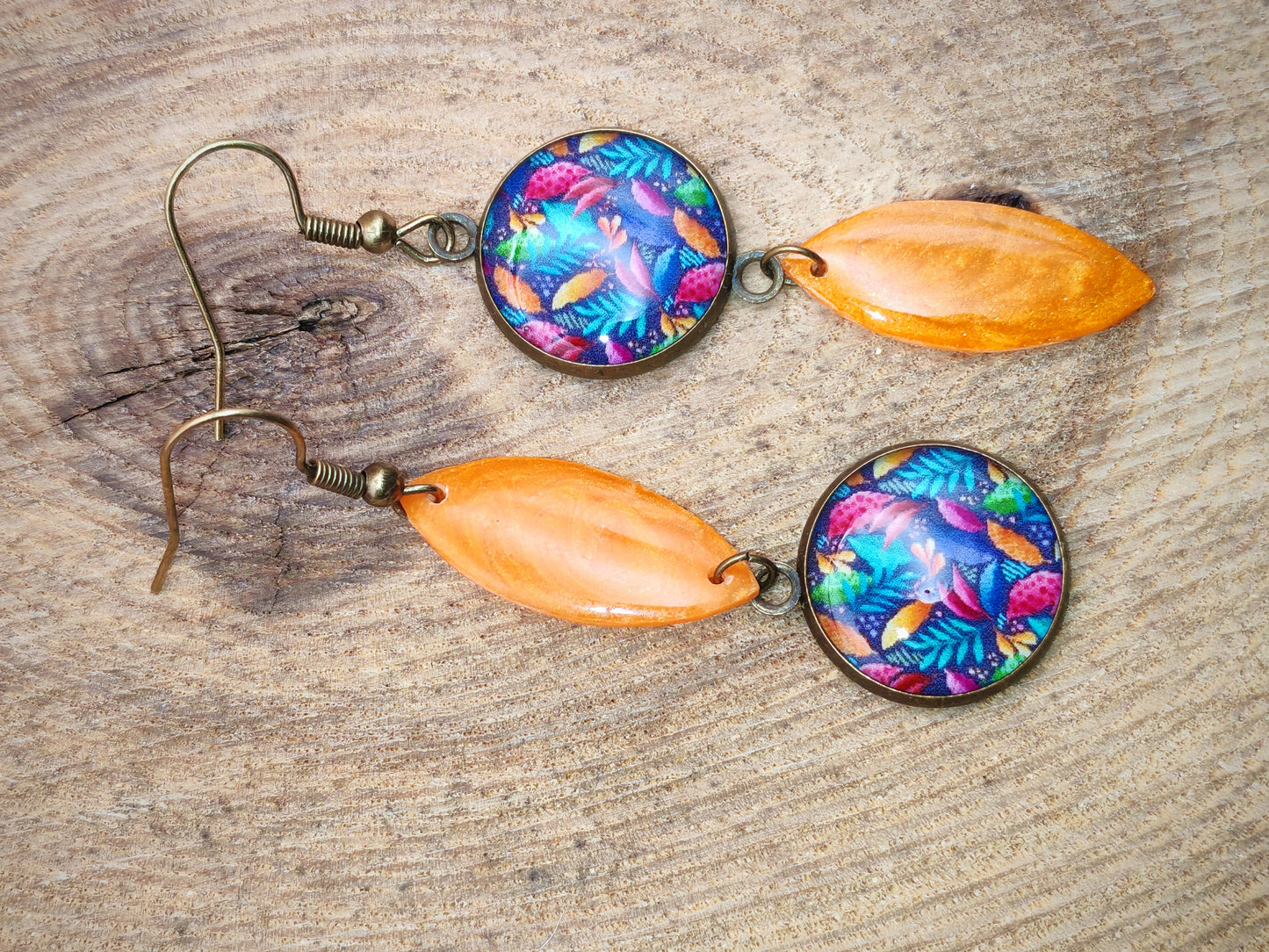 Boucles d’oreilles – Forêt flamboyante