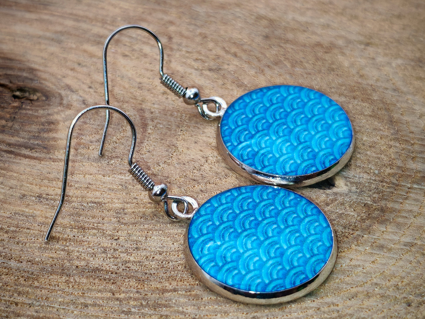 Boucles d’oreilles – Écume bleue