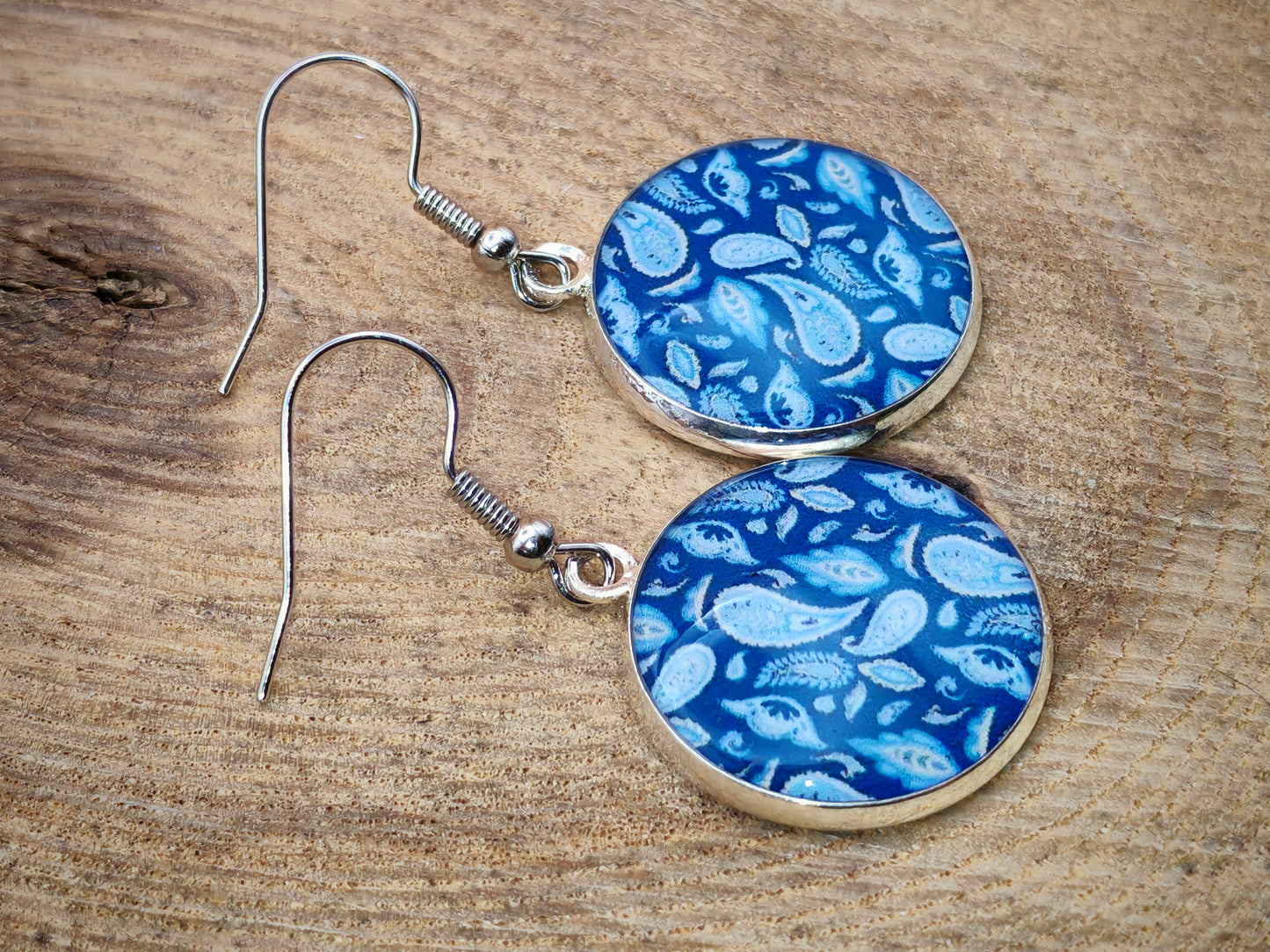 Boucles d’oreilles – Gouttes d’Indigo