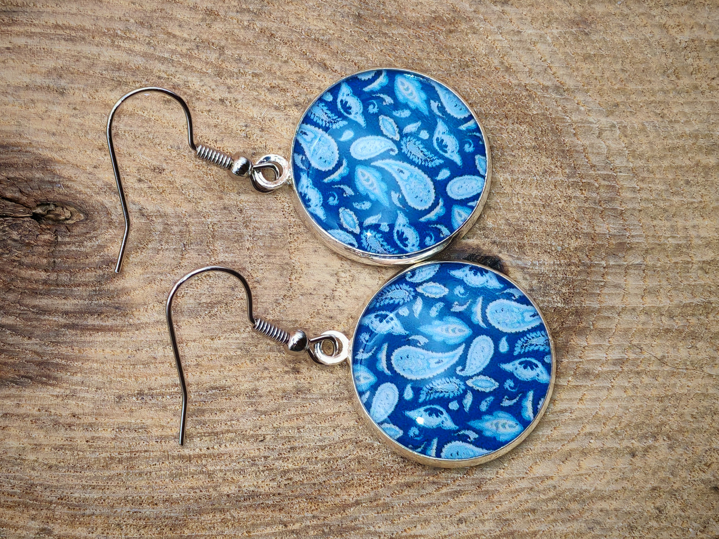 Boucles d’oreilles – Gouttes d’Indigo
