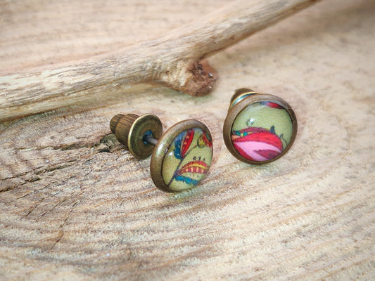 Clous cabochon de 6 mm – Plumes de soie