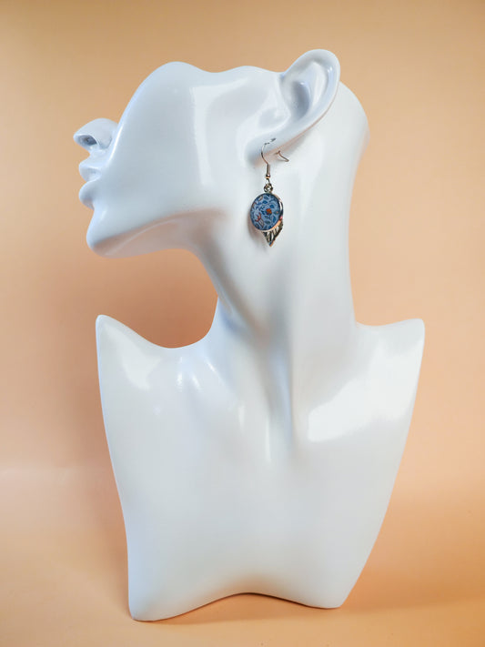 Boucles d’oreilles – Porcelaine fleurie