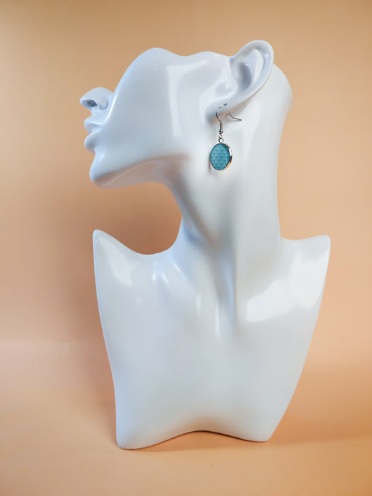 Boucles d’oreilles – Bleu fractal