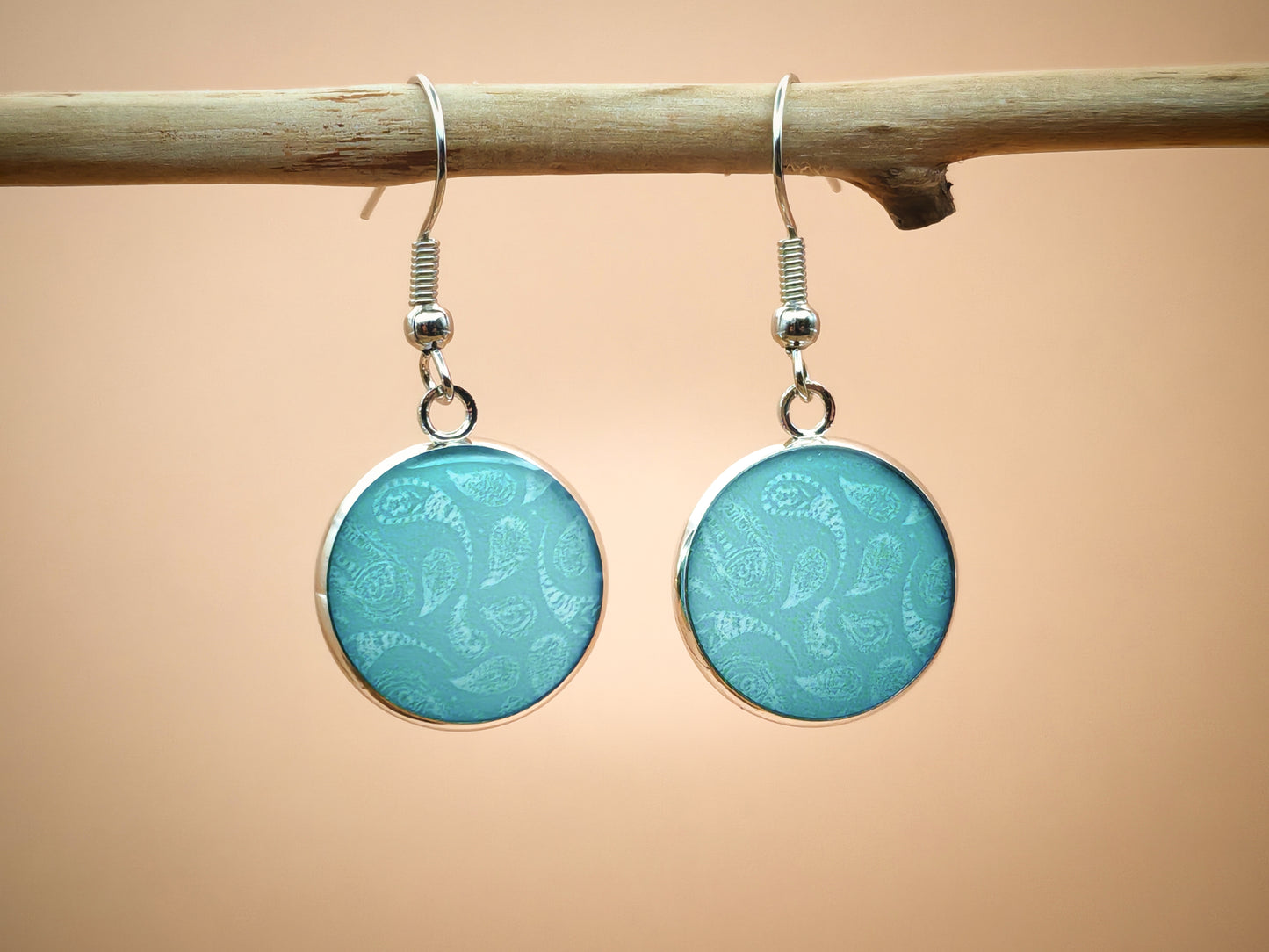 Boucles d’oreilles – Arabesques turquoise