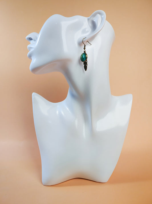 Boucles d’oreilles – Feuillage d’ombre et de lumière