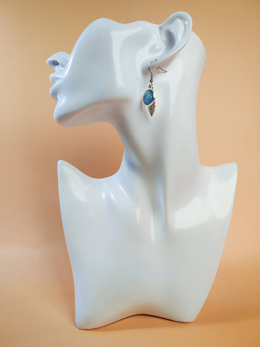 Boucles d’oreilles – Bleu tendre
