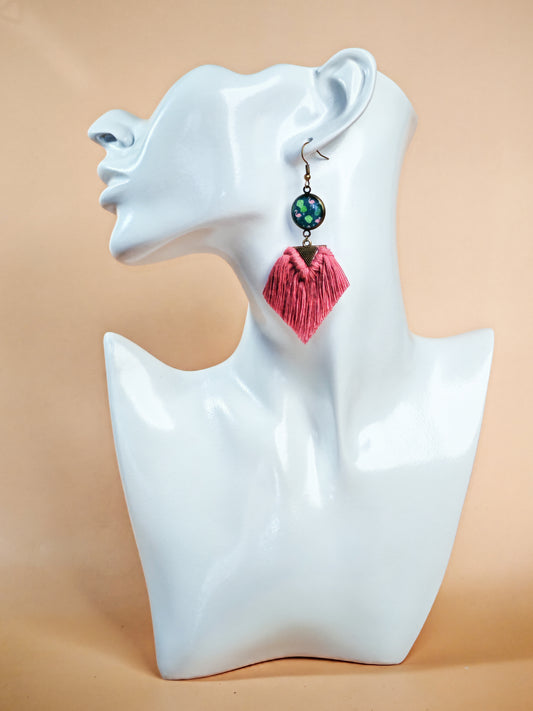 Boucles d'oreilles – Flamants sous les palmiers