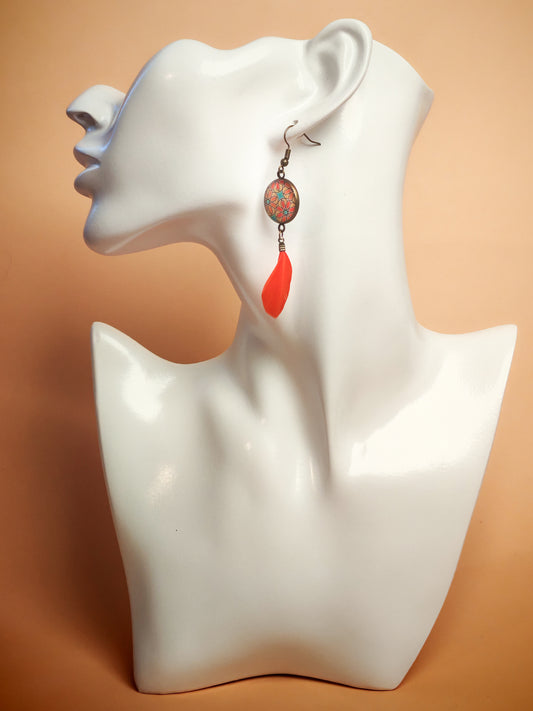 Boucles d'oreilles – Éclats corail