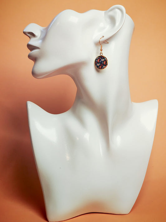 Boucles d’oreilles – Éclats de cachemire sur nuit étoilée