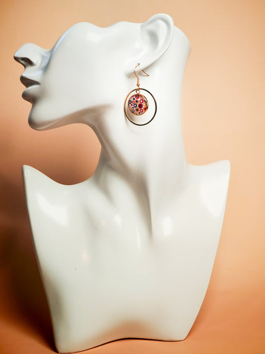 Boucles d’oreilles – Ronde colorée