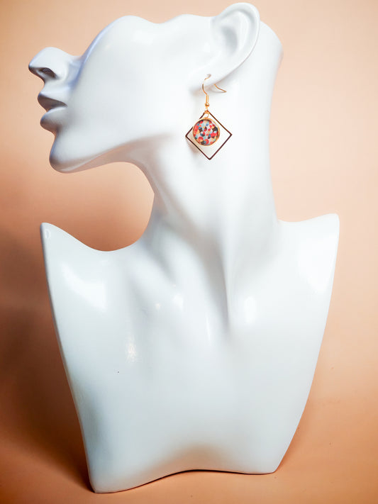 Boucles d’oreilles – Kaléidoscope doré