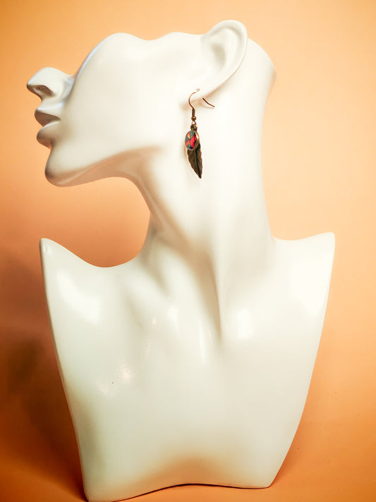 Boucles d’oreilles – Feuillage flamboyant