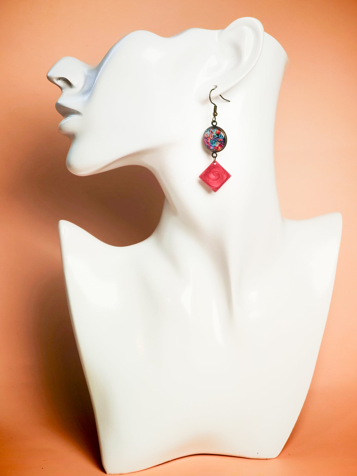 Boucles d'oreilles – Éclat carmin