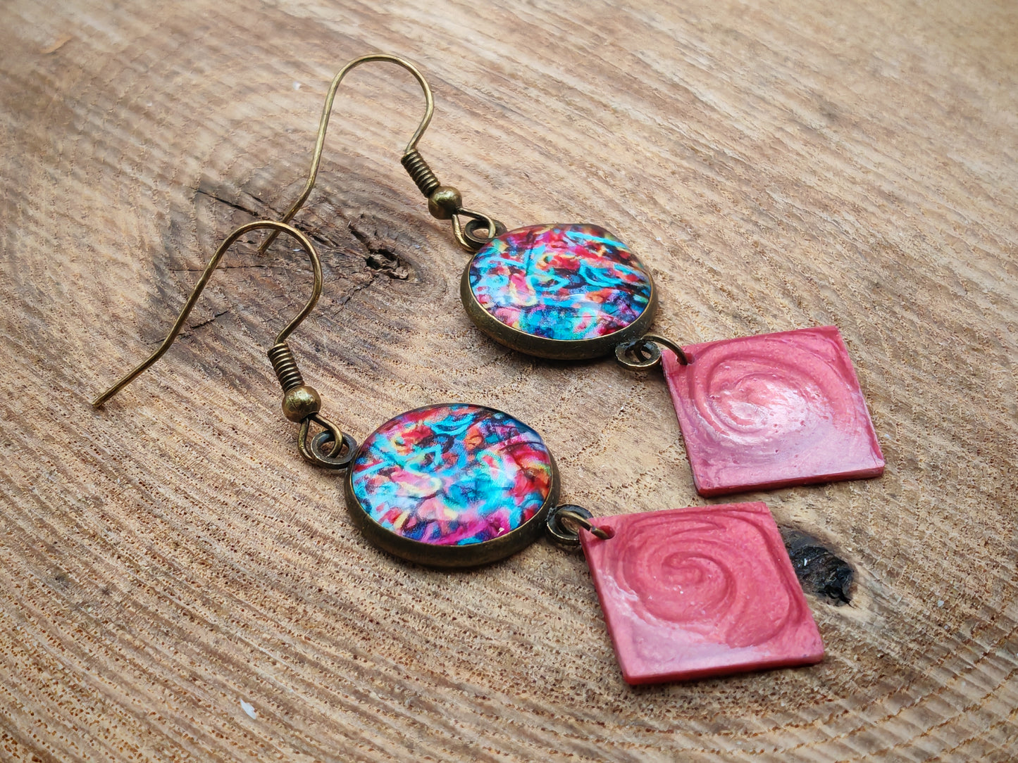 Boucles d'oreilles – Éclat carmin