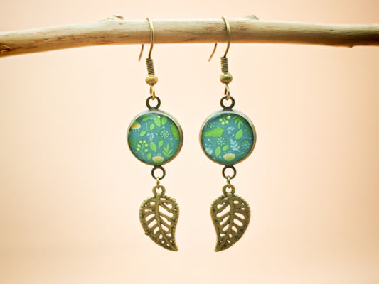 Ensemble bracelet + boucles d’oreilles – Promenade en clairière