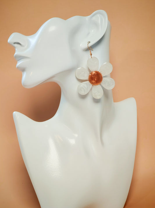 Boucles d’oreilles – Marguerite solaire