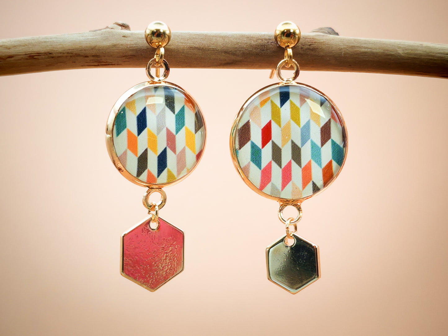 Boucles d’oreilles – Éclats d’optique