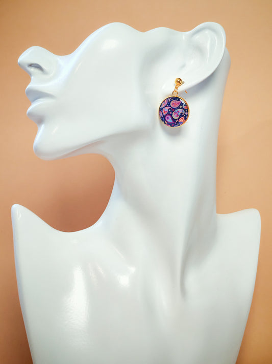 Boucles d’oreilles – Nuit étoilée en paisley