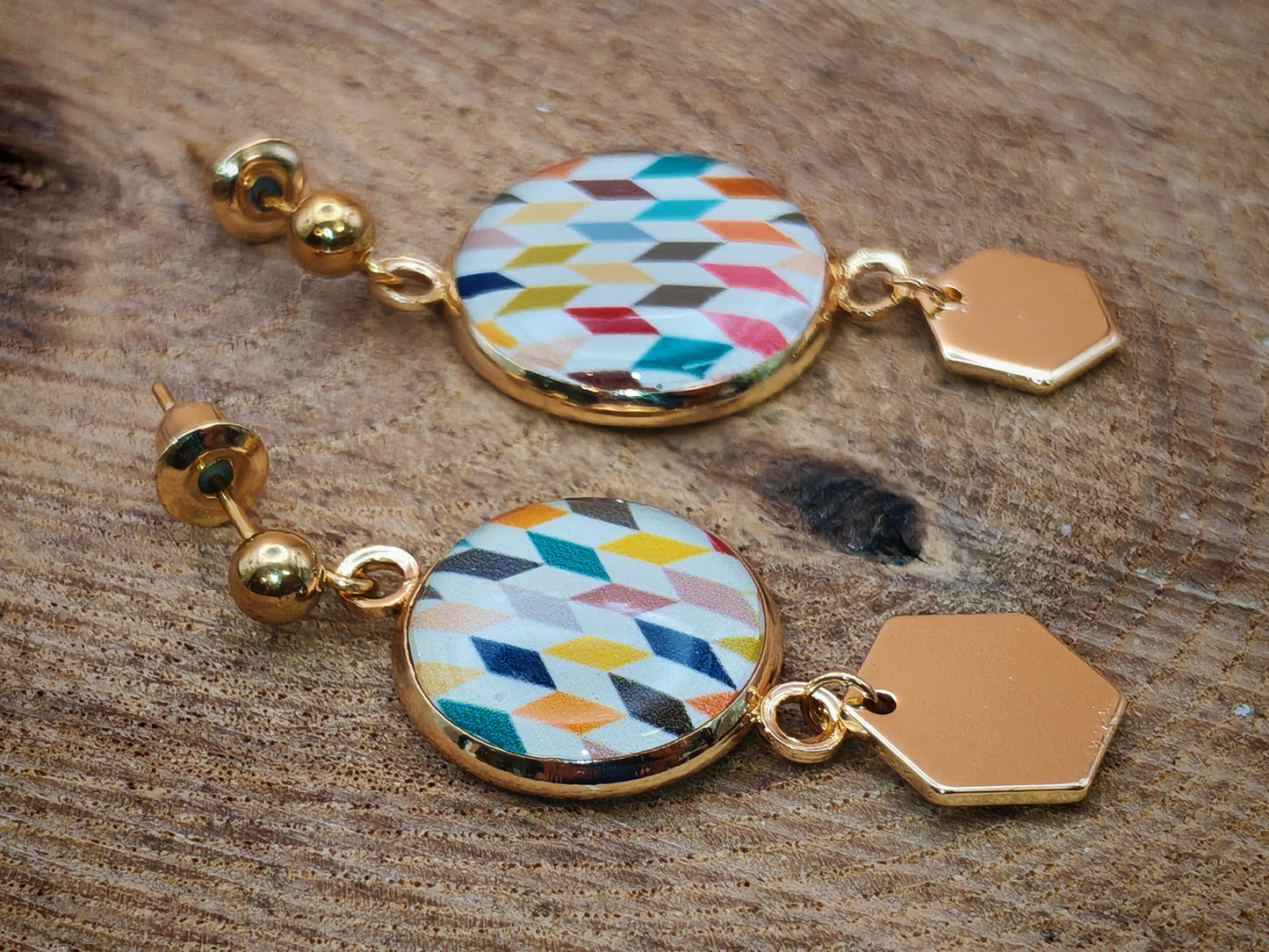 Boucles d’oreilles – Éclats d’optique