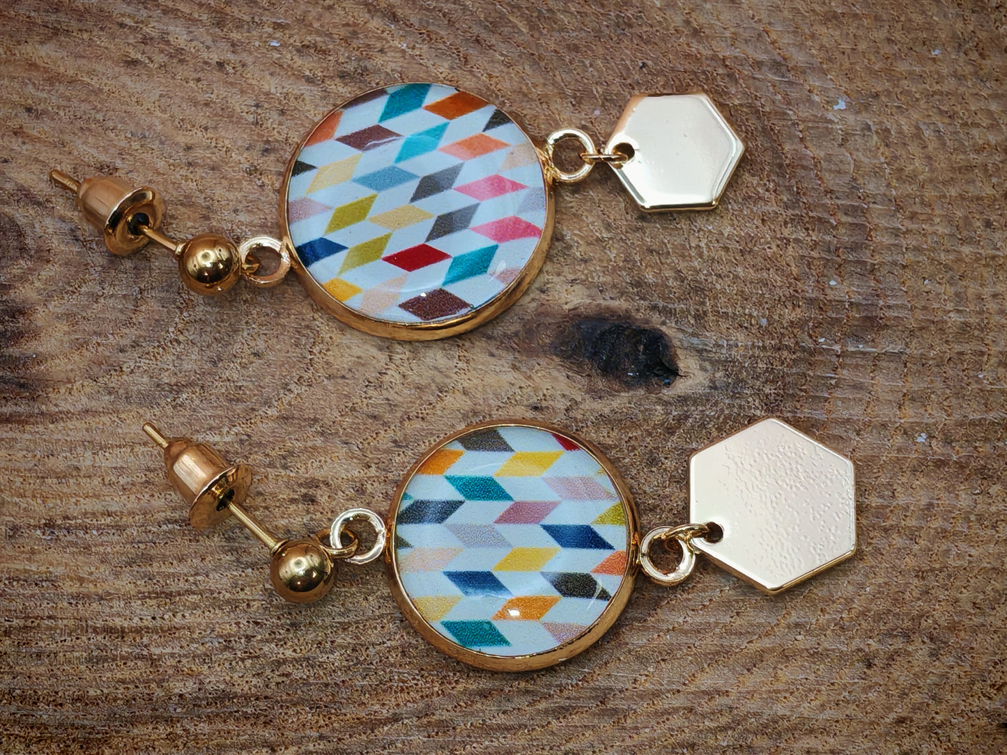 Boucles d’oreilles – Éclats d’optique