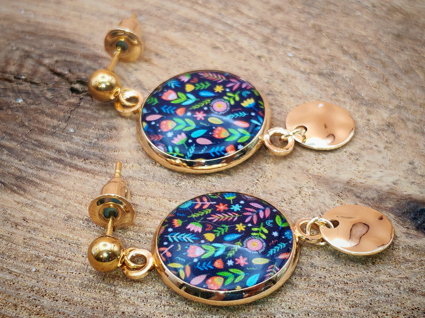 Boucles d’oreilles – Jardin secret à la nuit tombée