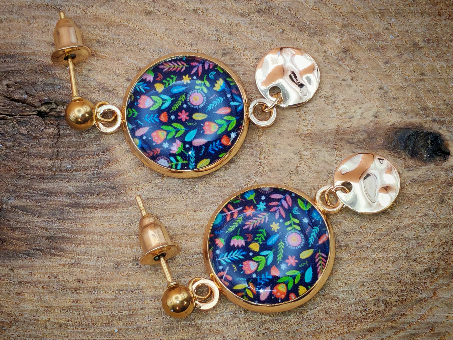 Boucles d’oreilles – Jardin secret à la nuit tombée