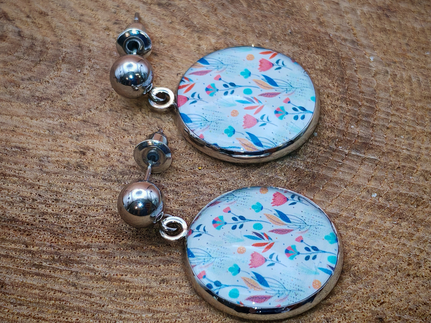 Boucles d’oreilles – Prairie d’aquarelle