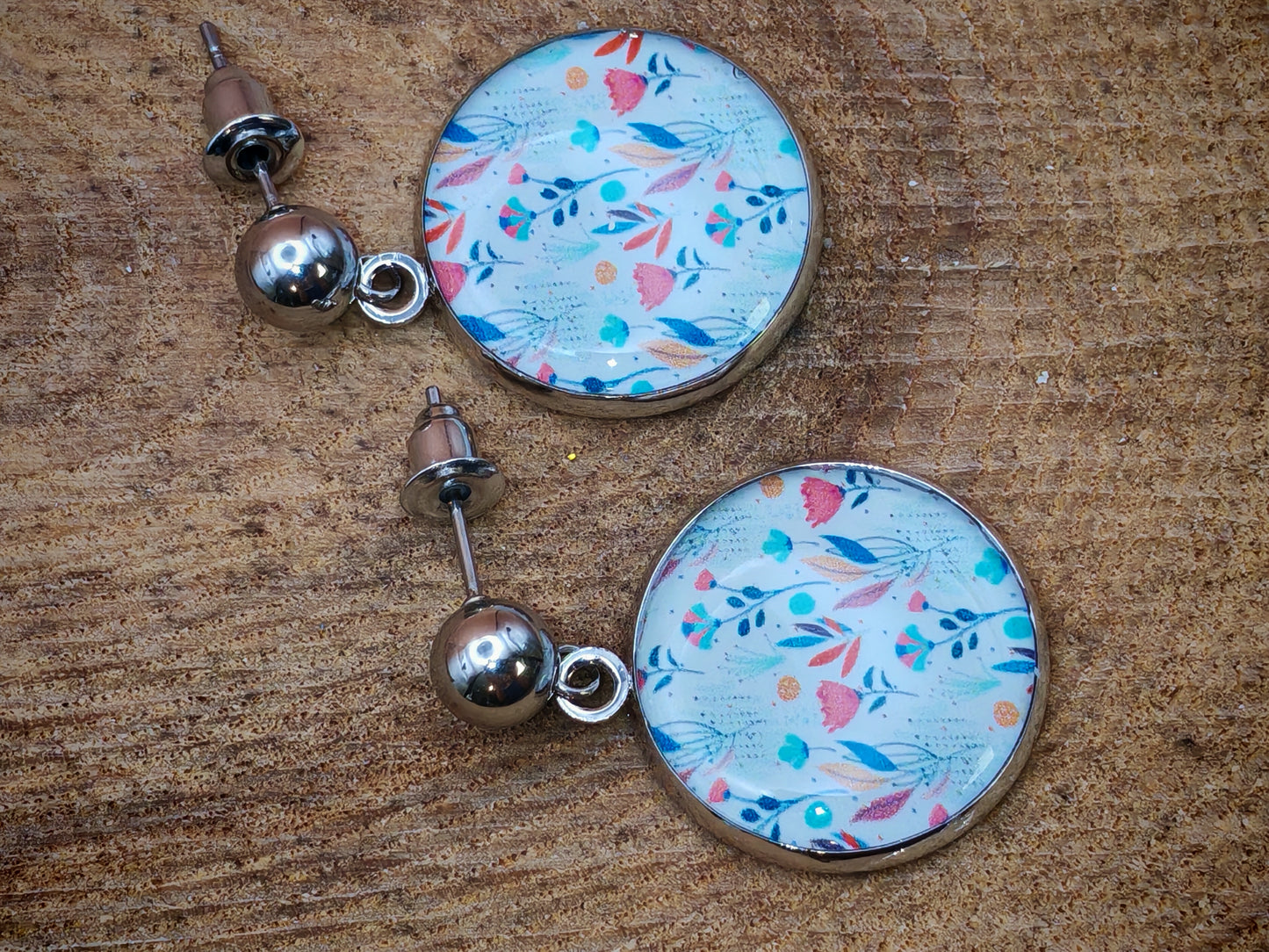 Boucles d’oreilles – Prairie d’aquarelle
