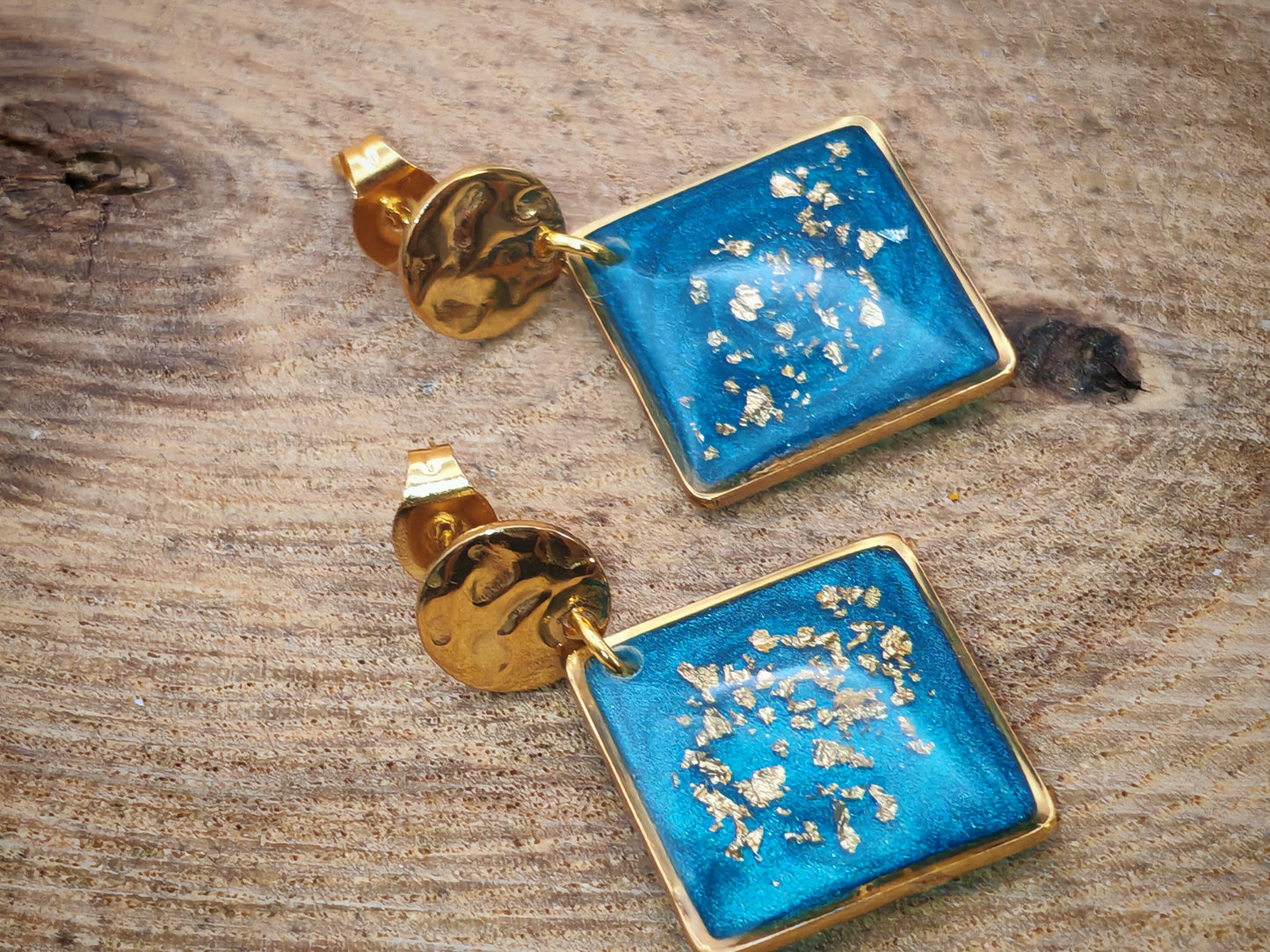 Boucles d’oreilles – Reflets célestes et éclats d’or